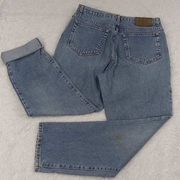 𝅺Calvin Klein Vintage Double Stone Wash High Rise Five Pocket Straight Leg Jean - Picture 15 of 15